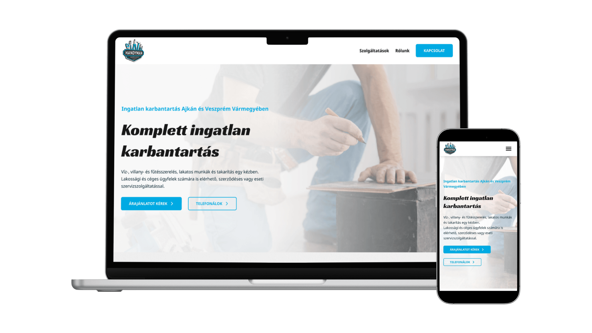 Handyman Service website mockup